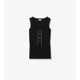 Tanktop aus Baumwollmischung mit Karomuster