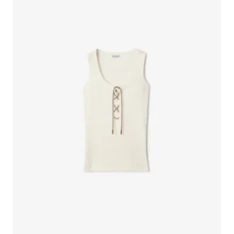 Tanktop aus Baumwollmischung mit Karomuster