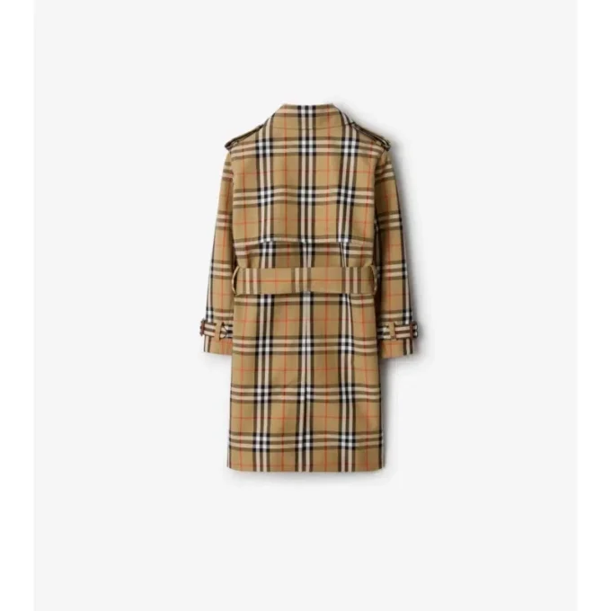 Trench Coat aus Baumwolltwill mit Karomuster