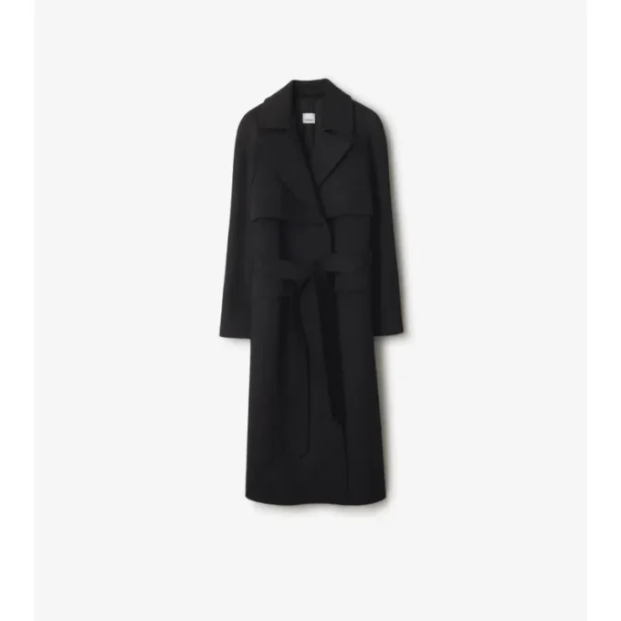 Trench Coat aus langer Wolle und Kaschmir