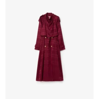 Trench Coat aus Seide mit Karomuster