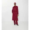 Trench Coat aus Seide mit Karomuster