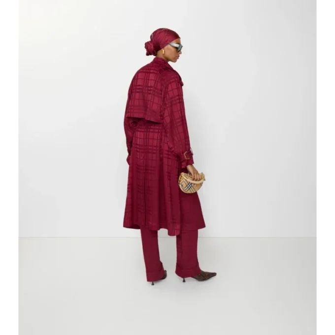 Trench Coat aus Seide mit Karomuster