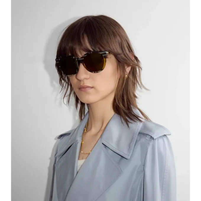 Tubular Check Runde Sonnenbrille