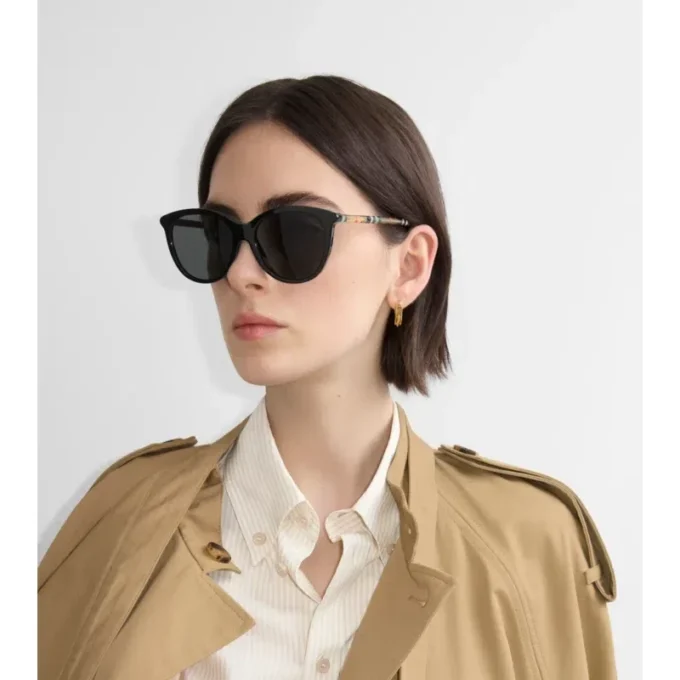 Tubular Check Runde Sonnenbrille 
