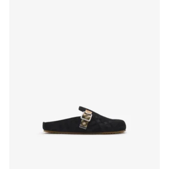 Urchin-Clogs aus Wildleder mit Karomuster