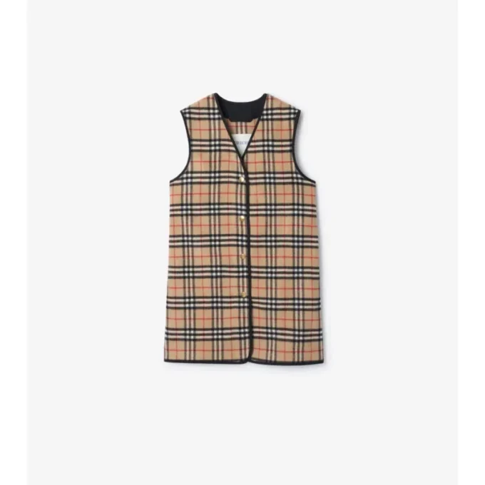 Warmjacke aus Wolle und Kaschmir mit Karomuster