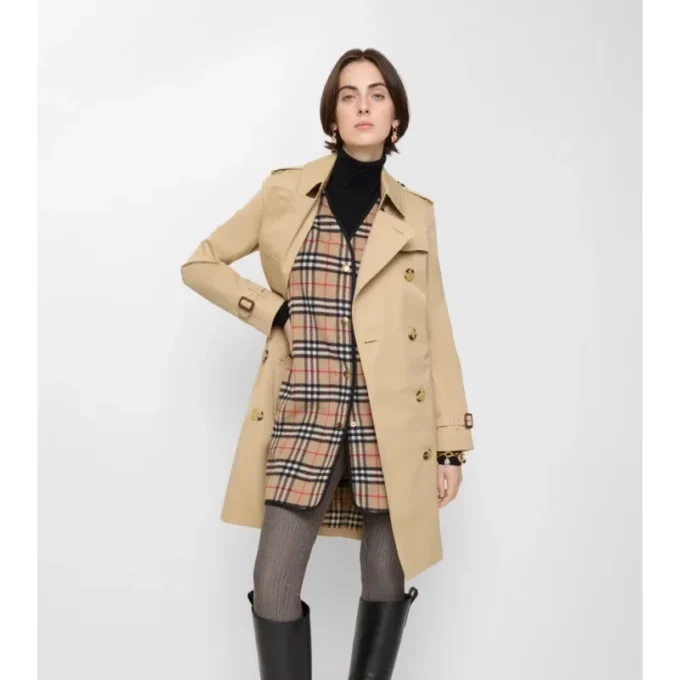 Warmjacke aus Wolle und Kaschmir mit Karomuster