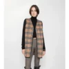 Warmjacke aus Wolle und Kaschmir mit Karomuster