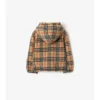 Wendbare Fleece-Kapuzenjacke mit Karomuster