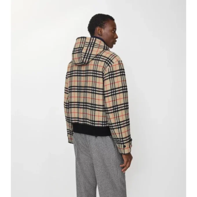 Wendbare Kapuzenjacke aus Wolle