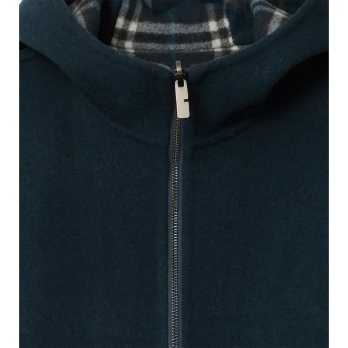 Wendbare Kapuzenjacke aus Wolle