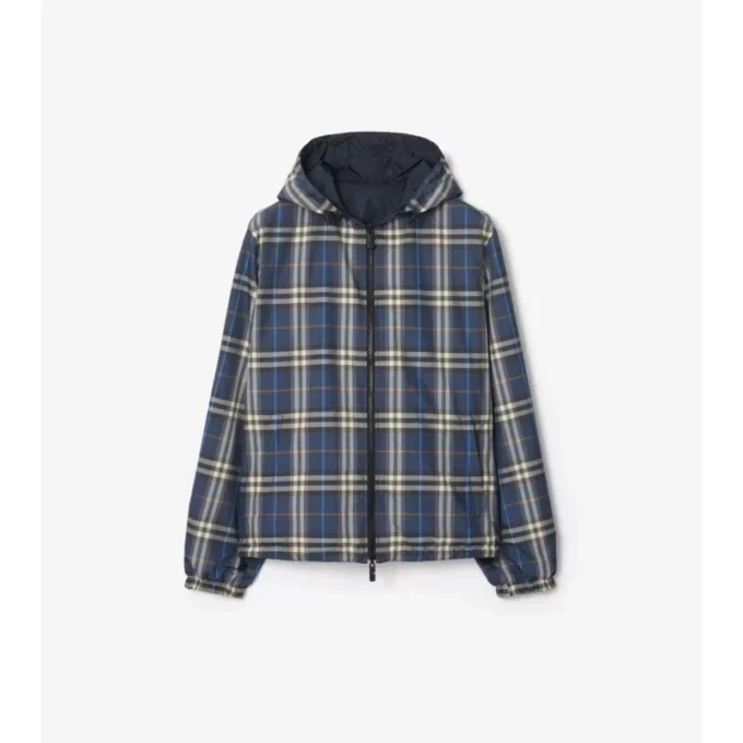 Wendbare Kapuzenjacke mit Karomuster