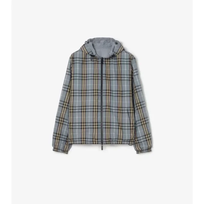 Wendbare Kapuzenjacke mit Karomuster