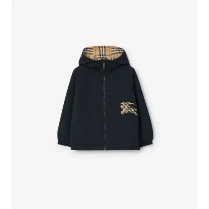Wendbare Kapuzenjacke mit Karomuster