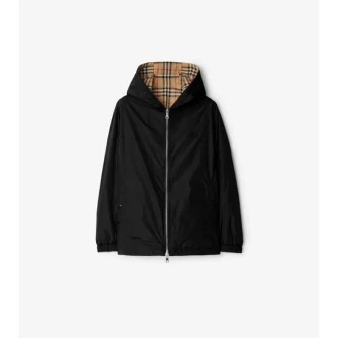 Wendbare Kapuzenjacke mit Karomuster