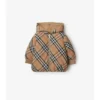 Wendbare Nylon-Steppjacke mit Karomuster