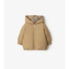 Wendbare Nylon-Steppjacke mit Karomuster