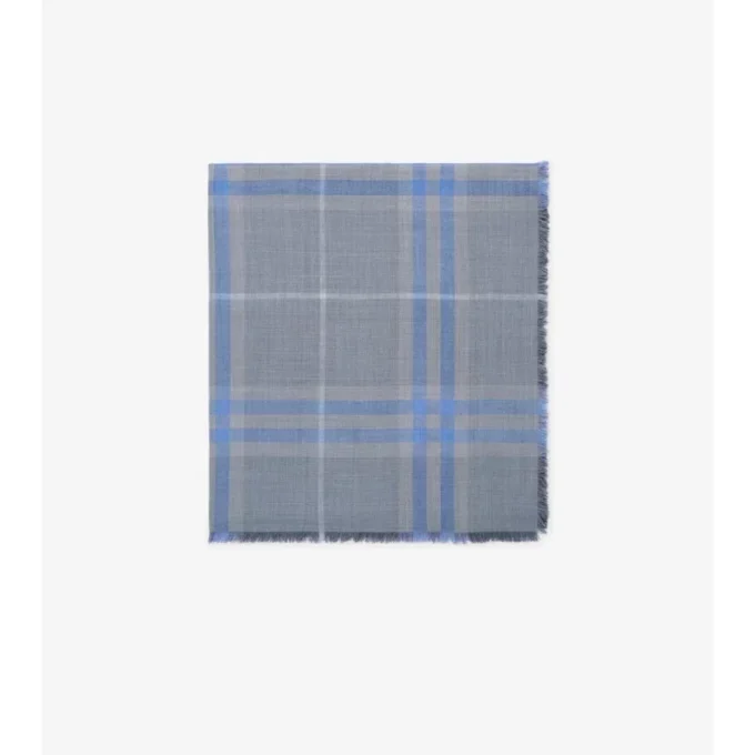 Wendbarer Schal aus Wolle und Seide mit Karomuster