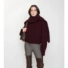 Wolljacke mit abnehmbarem Schal
