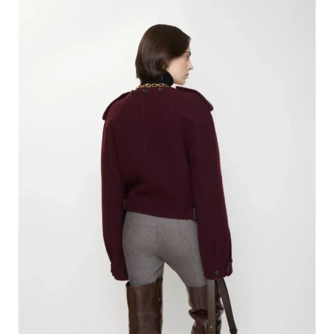 Wolljacke mit abnehmbarem Schal
